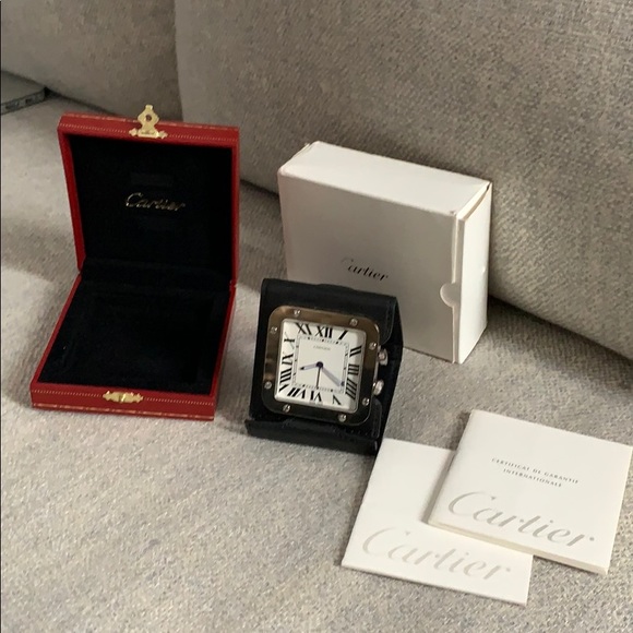 Cartier Accessories Cartier Santos Travel Alarm Clock Poshmark